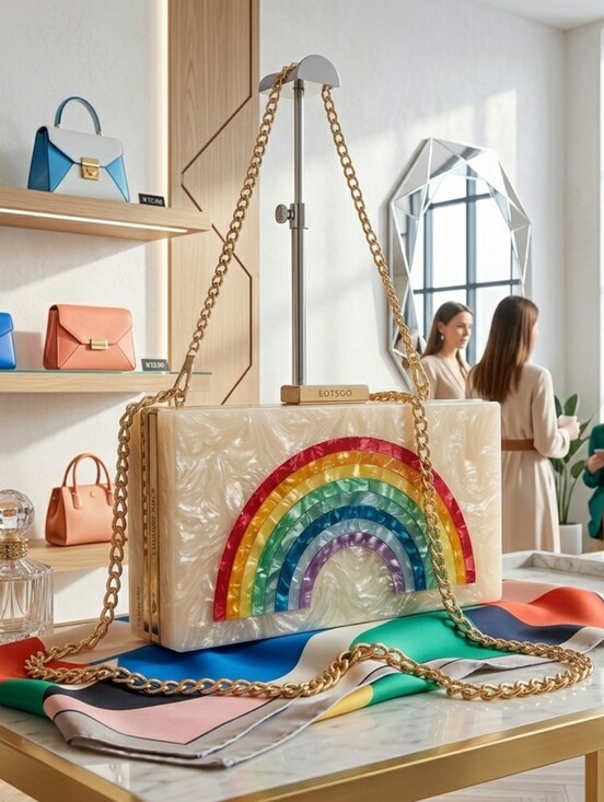 Lulus Handbags - Rainbow Clutch Crossbody